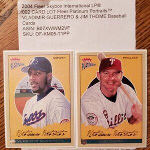 2004 Fleer Skybox International LP® 002 CARD LOT Fleer Platinum Portraits™